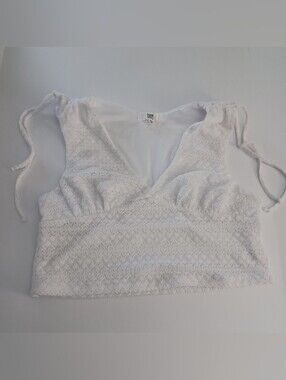 Madden Nyc Crop Top Lace Mesh Sz XL